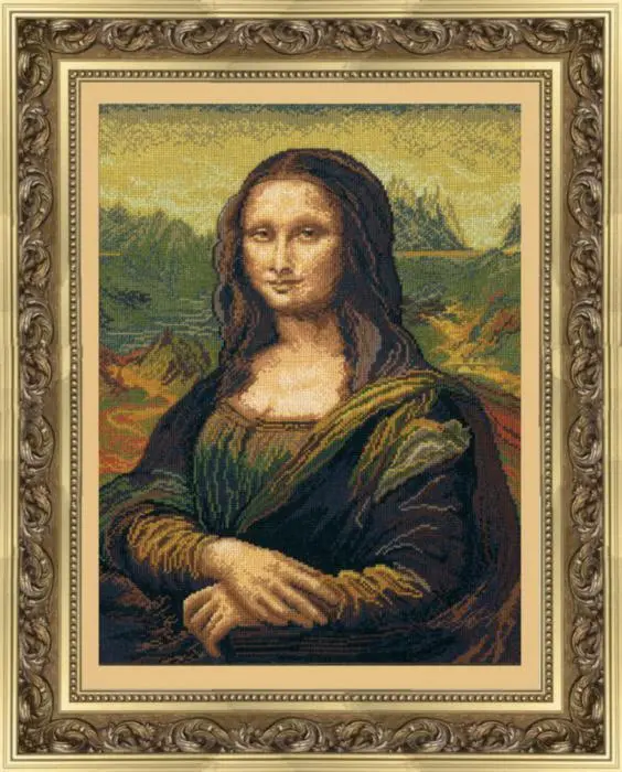 Набір для вишивання хрестиком Чарівна Мить №240 За мотивами Леонардо да Вінчі Мона Ліза