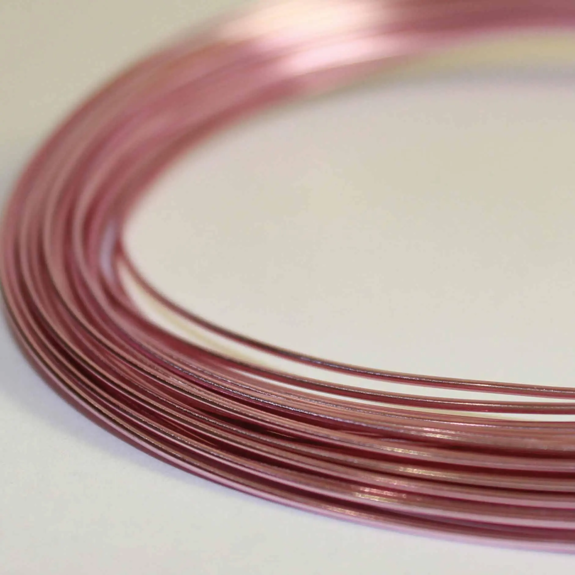 7703 Дріт художній алюмінієвий круглий діаметр 2мм, колір №20 рожевий