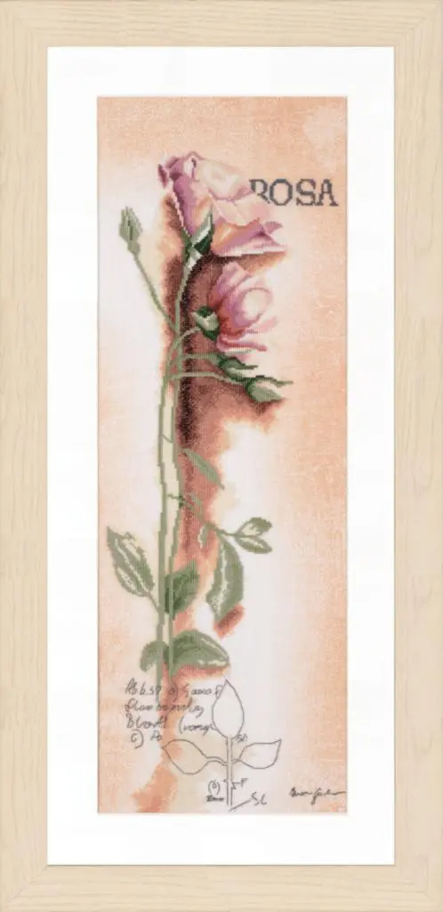 PN-0008050 Набір для вишивки хрестом LanArte Rosa - Botanical Роза