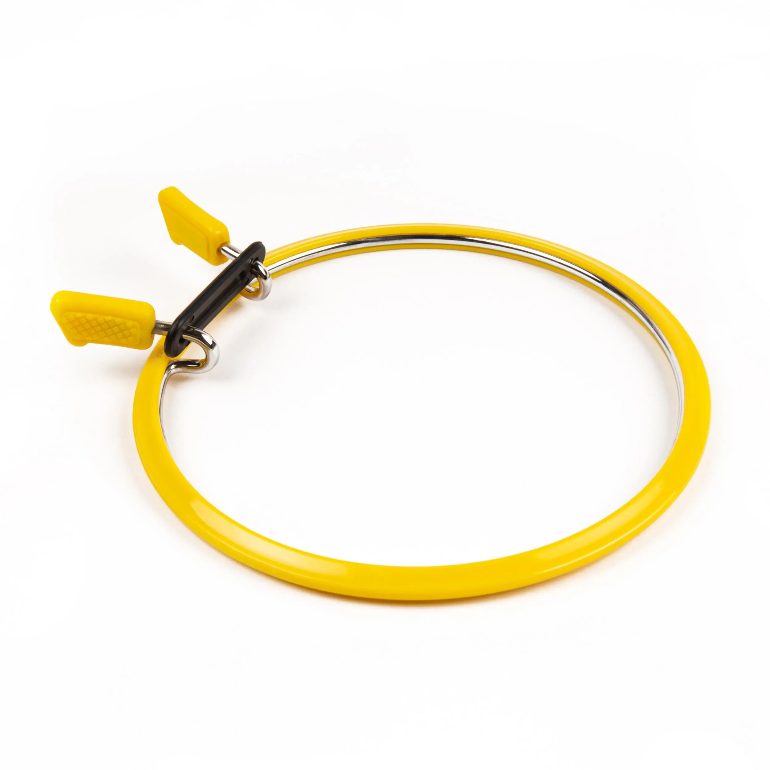 160-2/жовті Пяльці Nurge пружинні для вишивання та штопки, висота обідка 5мм, діаметр 126мм