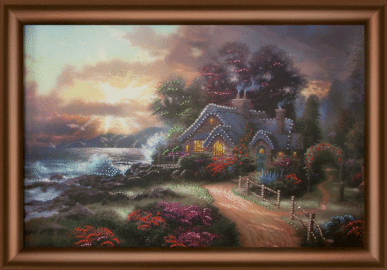 Набір картина стразами Чарівна Мить КС-088 Будиночок біля моря