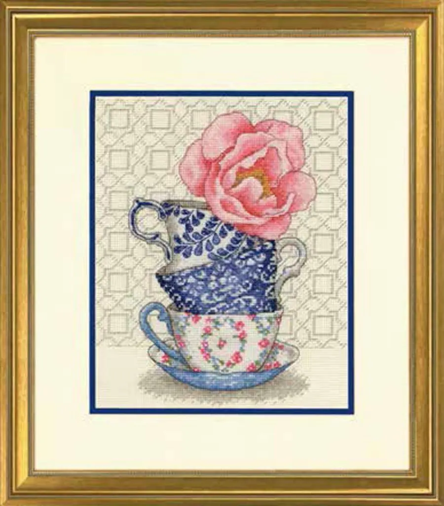 70-35414 Набір для вишивання хрестом «Rose Tea//Трояндовий чай» DIMENSIONS