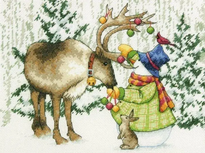 70-08947 Набір для вишивання хрестом DIMENSIONS Ornamental Reindeer Північний олень