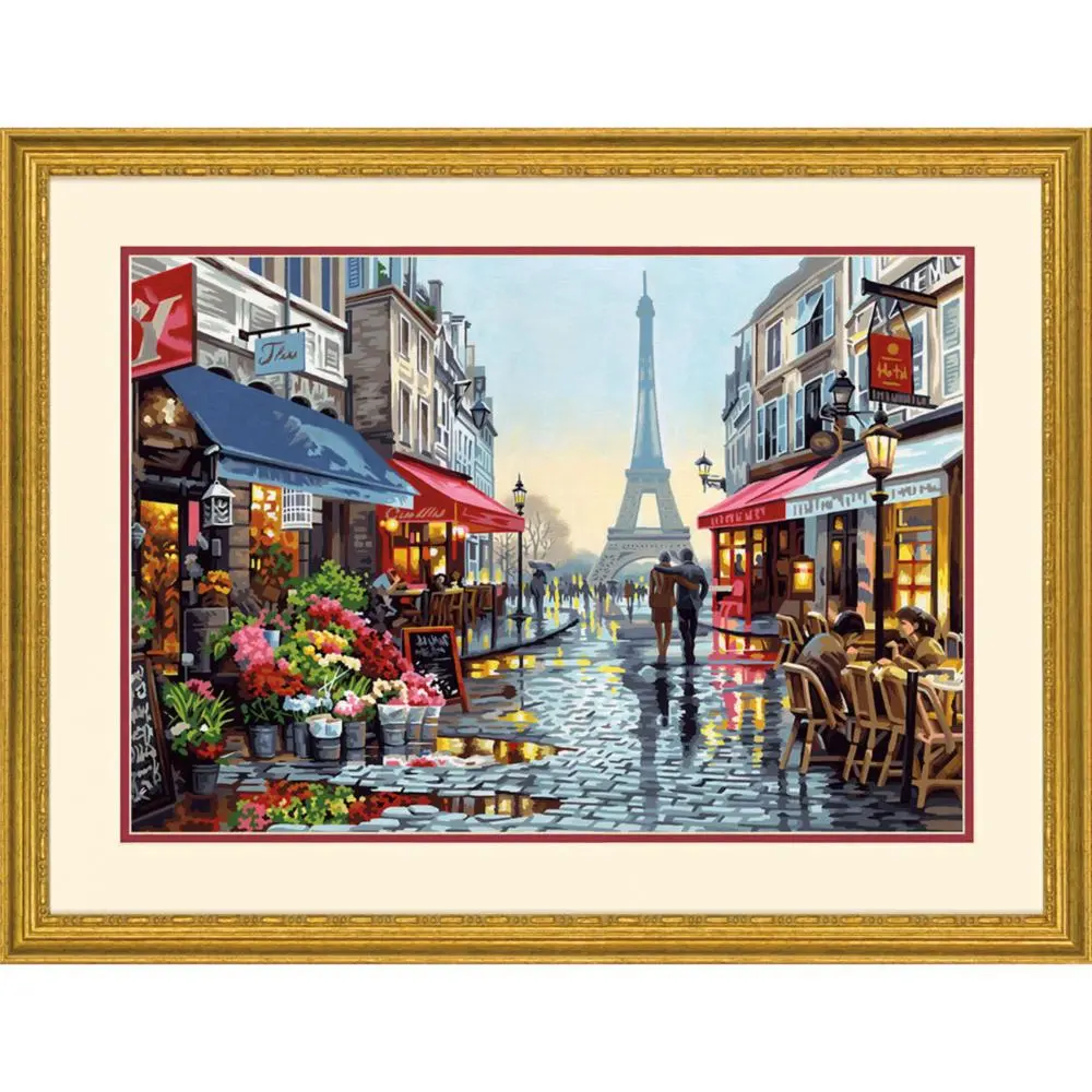 73-91651 Набір для малювання фарбами за номерами Квітковий магазин у Парижі Dimensions