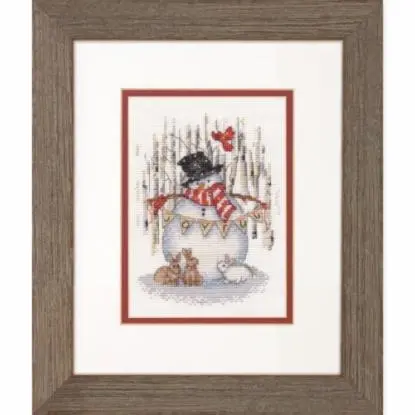 70-08984 Набір для вишивання нитками  Радісний сніговик Joyful Snowman