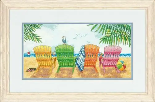 70-35325 Набір для вишивання хрестом DIMENSIONS Beach Chairs Пляжні стільці