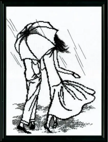 Набір для вишивки хрестиком №363 Прогулянка під дощем
