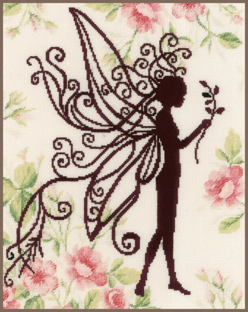 PN-0188894 Набір для вишивки хрестом LanArte Flower Fairy Silhouette Квіткова фея силует