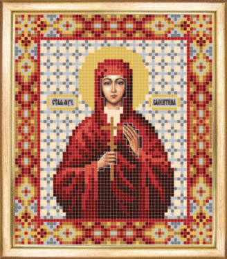 СБІ-059 Схема для вишивання бісером Іменна ікона свята мучениця Валентина