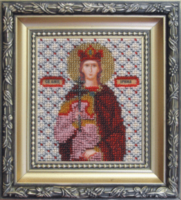 Набір для вишивання бісером Чарівна Мить Б-1047 Ікона свята мучениця Ірина