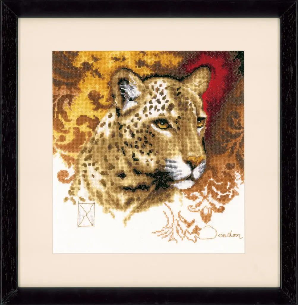 PN-0021225 Набір для вишивки хрестом LanArte Leopard Леопард