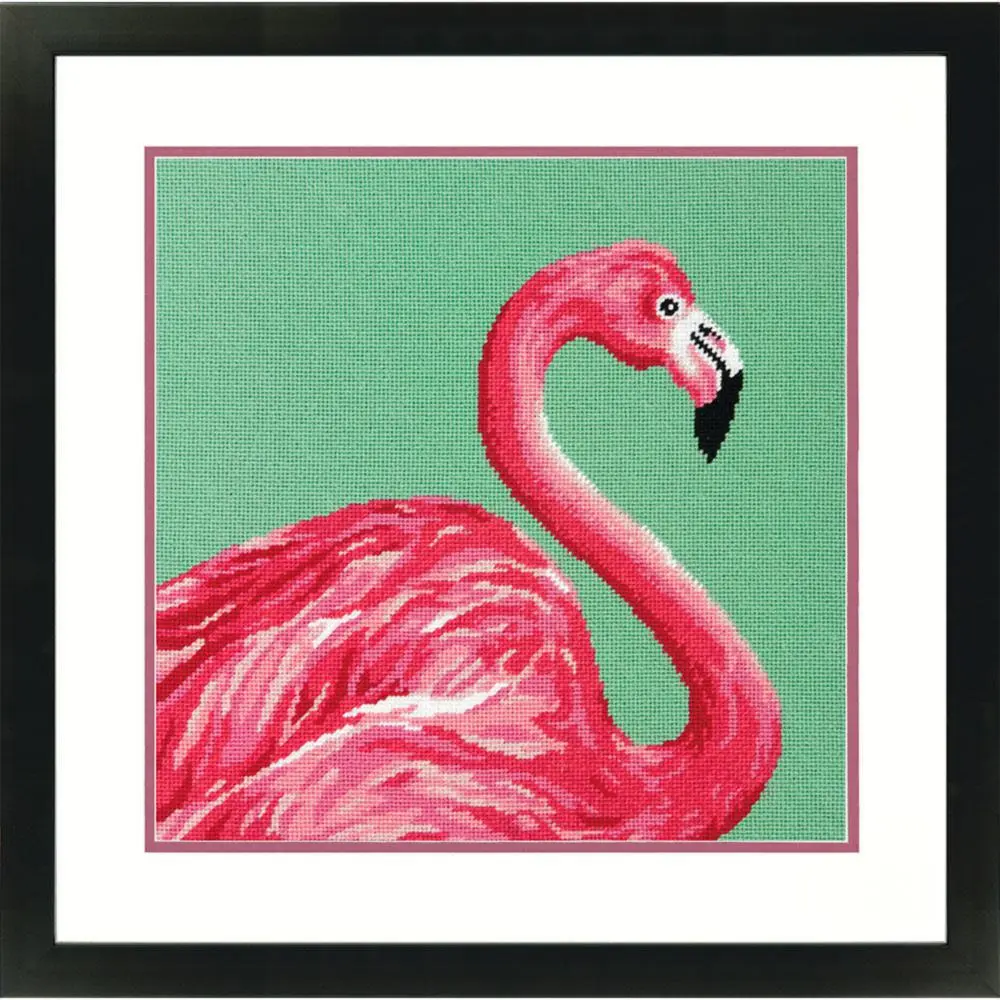 71-20086 Набір для вишивання хрестом DIMENSIONS Pink Flamingo Рожевий фламінго