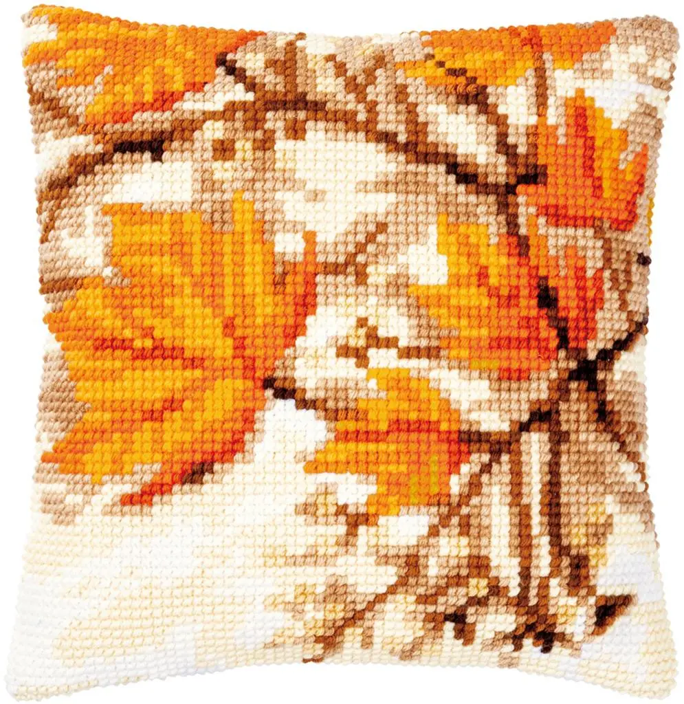PN-0188576 Набір для вишивання хрестом (подушка) Vervaco Autumn leaves Осінні листки
