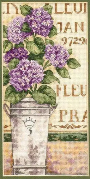 65092 Набір для вишивання хрестом DIMENSIONS Hydrangea Floral Гортензія