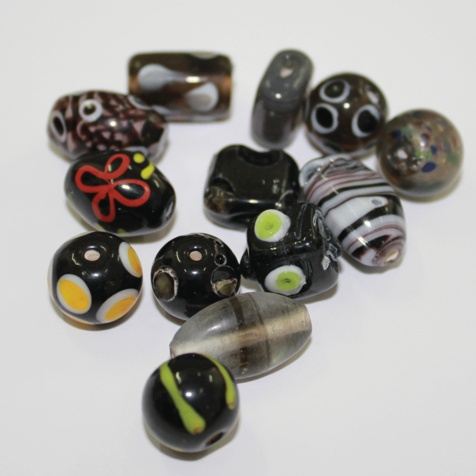 1184TDM/Black/Grey,6-16 MM,50г.Fancy Mix Crystal Art намистини