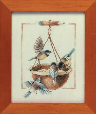 PN-0007976 (34540) Набір для вишивки хрестом LanArte Feeding Dish with Birds Птахи біля годівниці