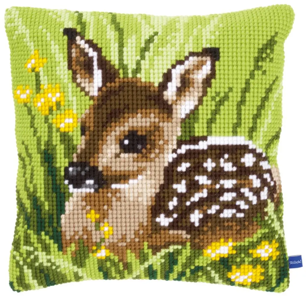 PN-0150673 Набір для вишивання хрестом (подушка) Vervaco Little deer Маленькій олень