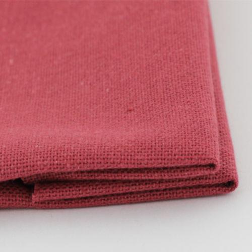 Тканина для вишивання ТПК-190-1 2/56 Онікс (домоткане полотно №30), темно-червона, 48% бавовна, 52% п/е, 50х50см