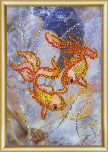 Набір картина стразами Чарівна Мить КС-027 Золоті рибки