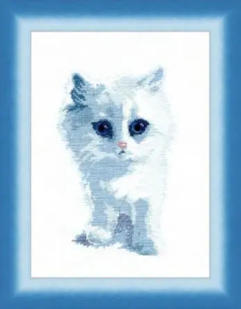 Набір для вишивання хрестиком Чарівна Мить М-92 (№350) Білий кіт