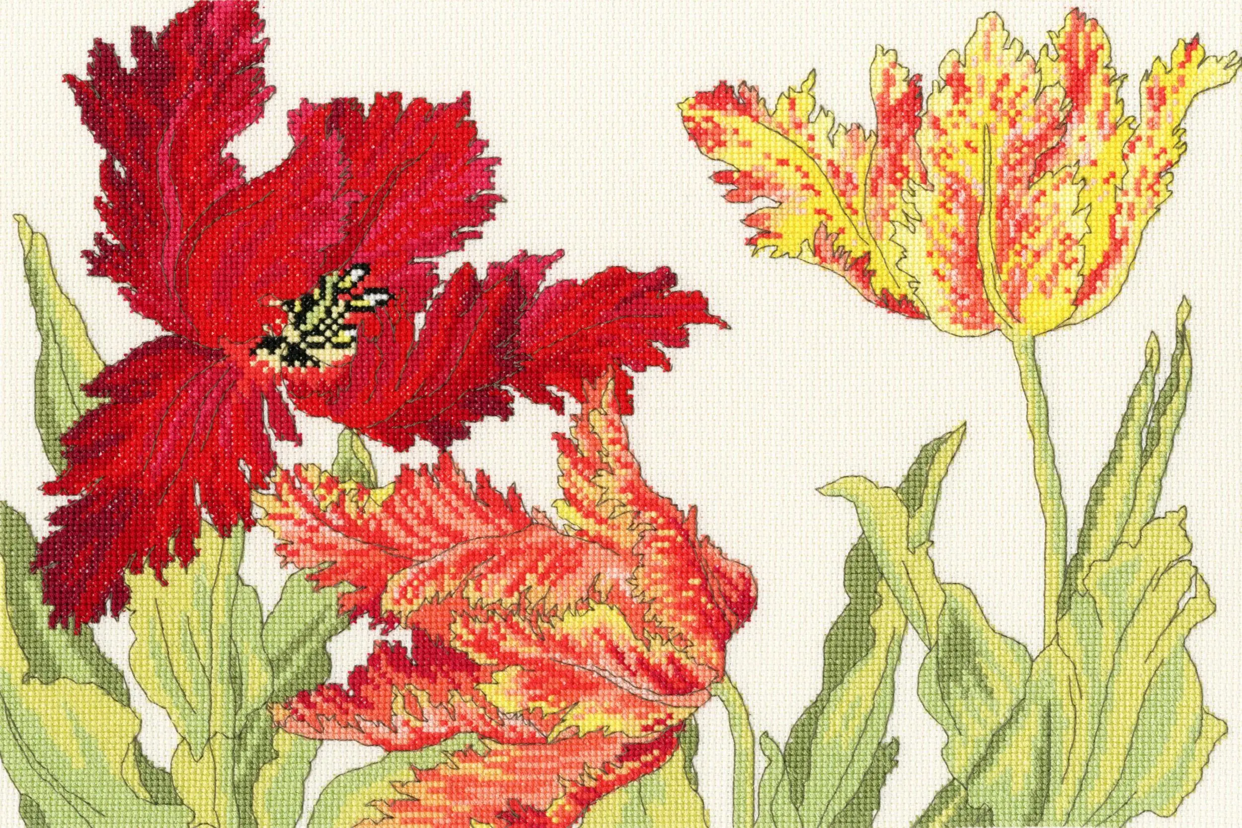 XBD9 Набір для вишивання хрестом Tulip Blooms Тюльпан цвіте