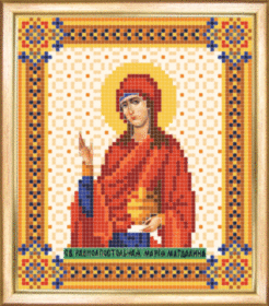 СБІ-015 Схема для вишивання бісером Іменна ікона свята равноапостольна Мария-Магдалина