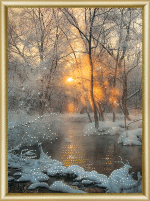 Набір картина стразами Чарівна Мить КС-173 Зимовий струмок