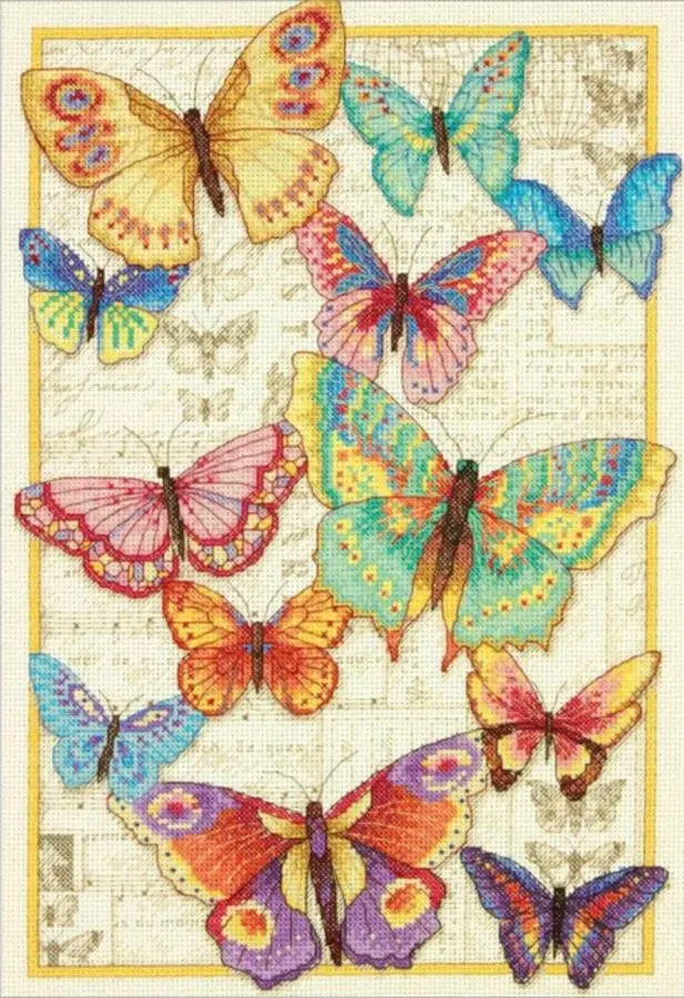 70-35338 Набір для вишивання хрестом DIMENSIONS Butterfly Beauty Краса метеликів