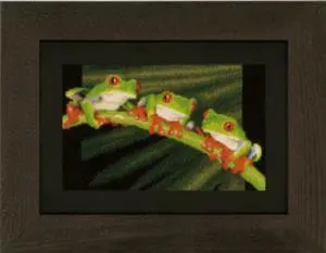PN-0146866 Набір для вишивання хрестом Vervaco Red-eyed Tree Frog Деревні жаби