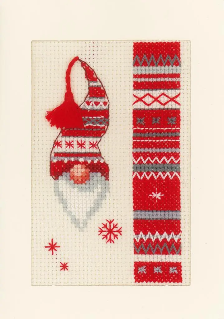 PN-0157032 Набір для вишивання хрестом (листівки) Vervaco Christmas elf Різдвяний ельф