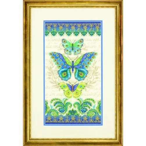 70-35323 Набір для вишивання хрестом DIMENSIONS Papillons Paon Метелики