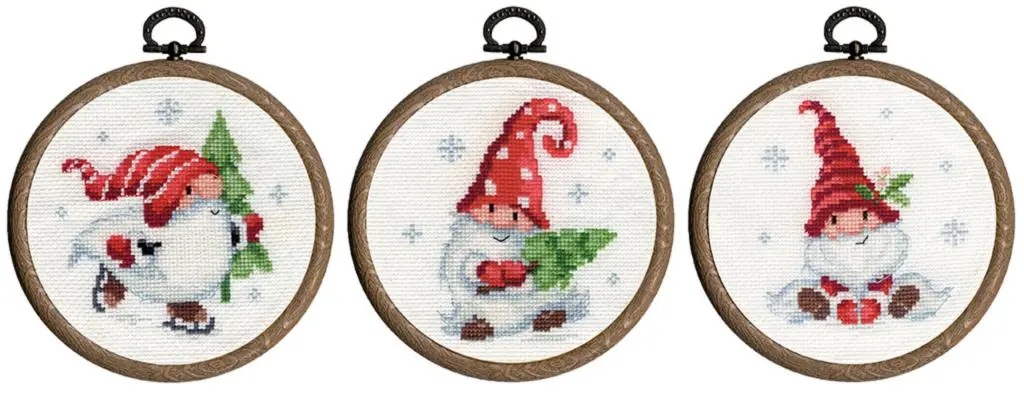 PN-0187976 Набір для вишивання хрестом Vervaco Christmas gnomes Різдвяні гноми