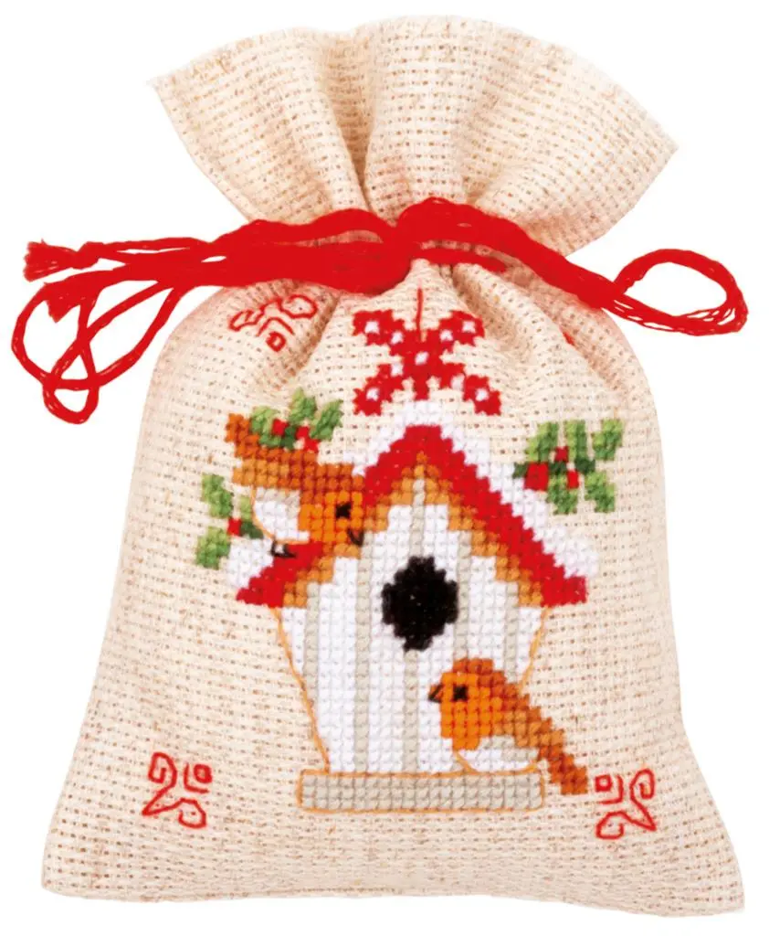 PN-0172213 Набір для вишивання хрестом (мішечки для саше) Vervaco Christmas motif Різдвяний мотив