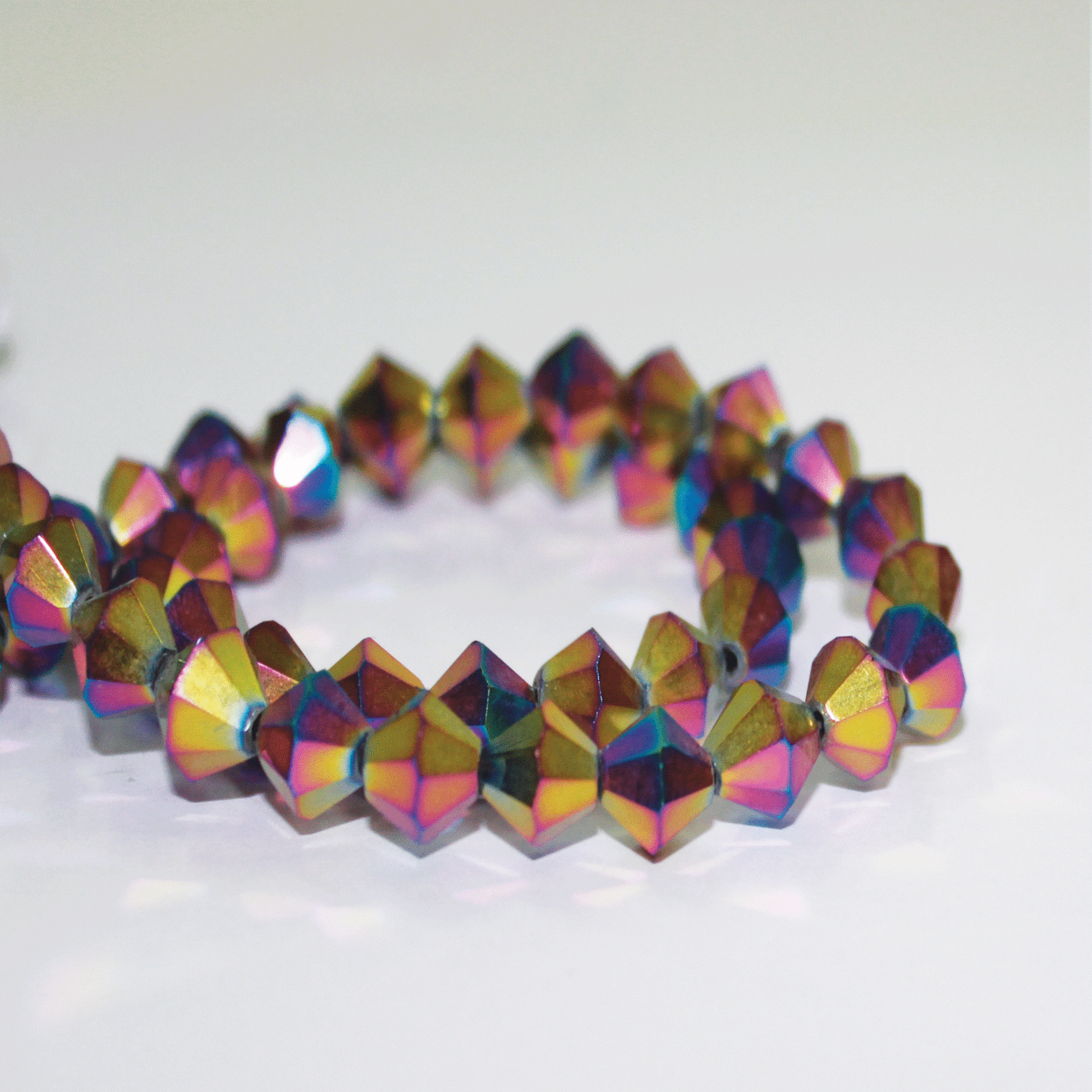 11304  RAINBOW/нитка Crystal Art намистини