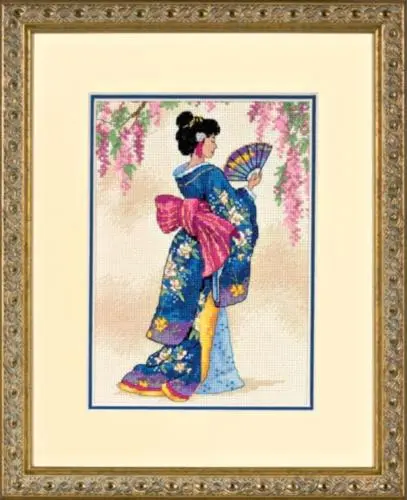 06953 Набір для вишивання хрестом DIMENSIONS Elegant Geisha Елегантна гейша