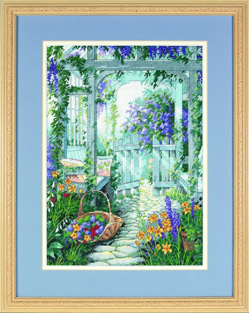 13692 Набір для вишивання хрестом Садова калитка • Garden Gate, 25*36см, DIMENSIONS