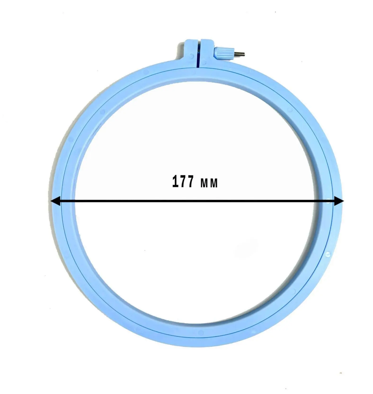 170-1/блакитні П`яльці Nurge пластикові з гвинтом, висота обідка 7мм, діаметр 177мм