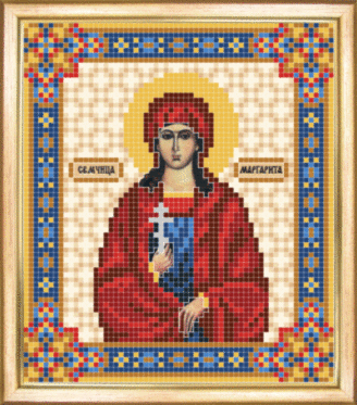 СБІ-067 Схема для вишивання бісером Іменна ікона свята мучениця Маргарита