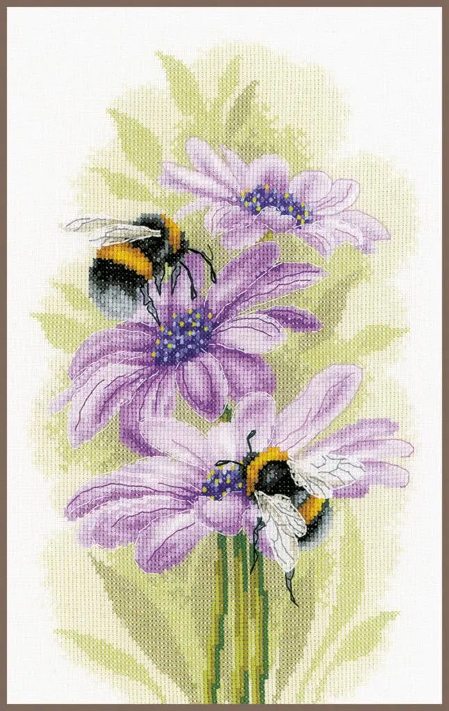 PN-0191874 Набір для вишивки хрестом LanArte Dancing bees Танцюючі бджоли