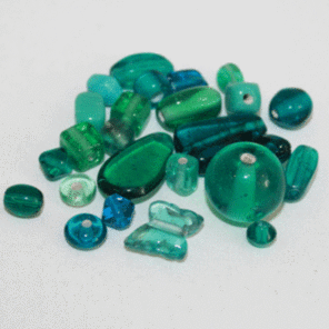 1576TDM/Teal,4-16 MM,50г.Plain Beads Mix Crystal Art намистини