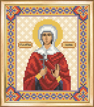 СБІ-065 Схема для вишивання бісером Іменна ікона свята мучениця Галина