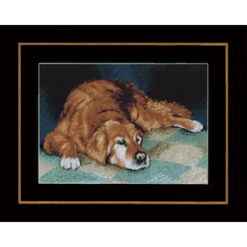 PN-0147568 Набір для вишивки хрестом LanArte Sleeping dog Сплячий пес