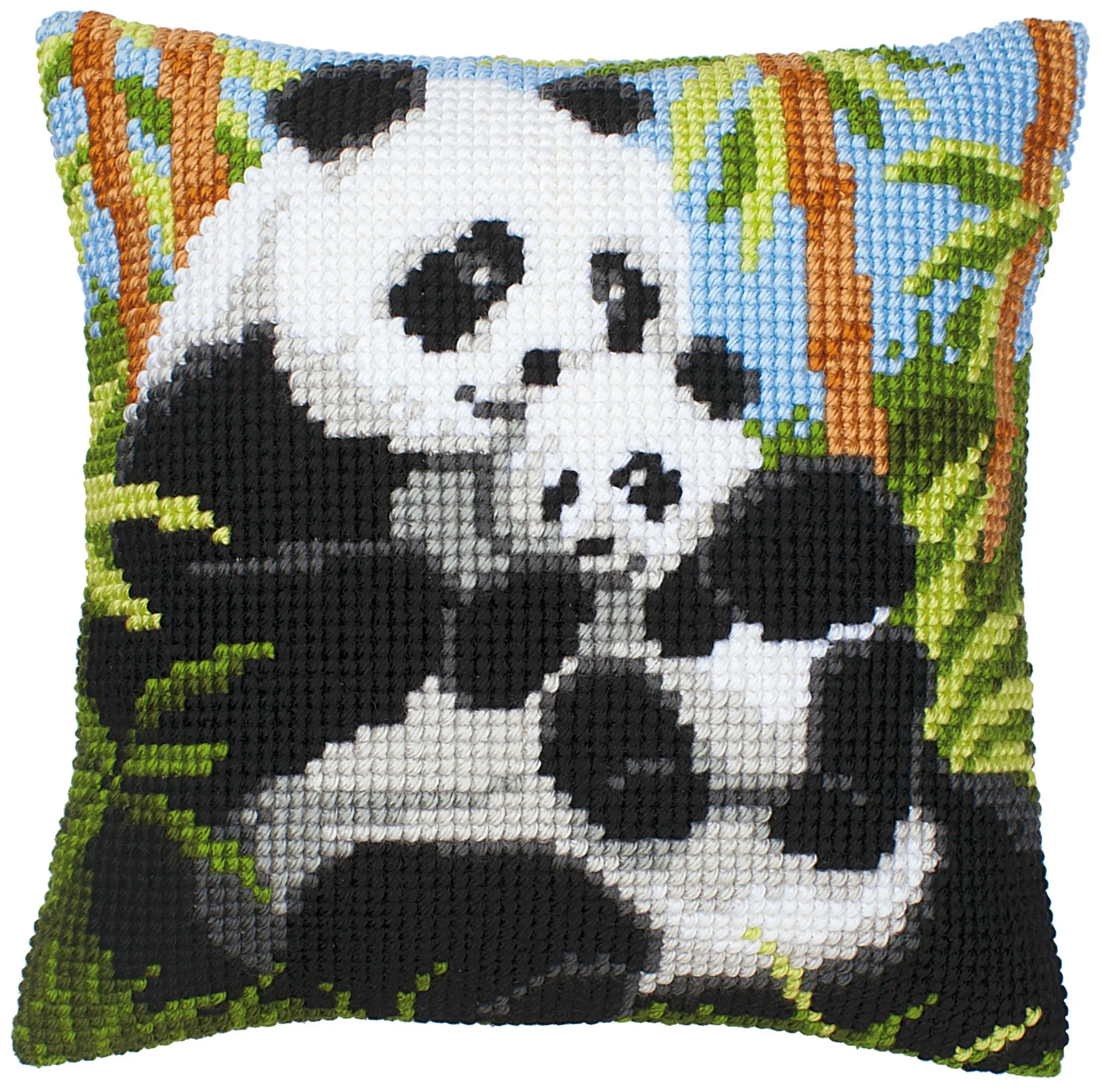 PN-0008513 Набір для вишивання хрестом (подушка) Vervaco Сімя панди