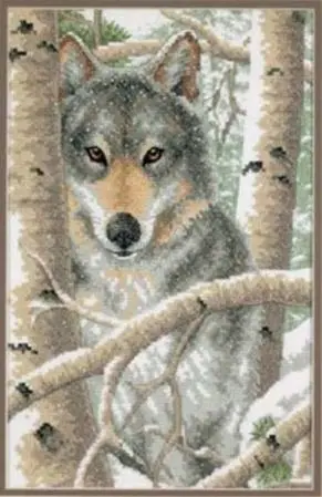 03228 Набір для вишивання хрестом DIMENSIONS Wintry Wolf Зимовий вовк