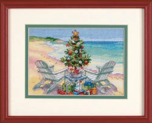 70-08832 Набір для вишивання хрестом DIMENSIONS Christmas On The Beach Різдво на пляжі