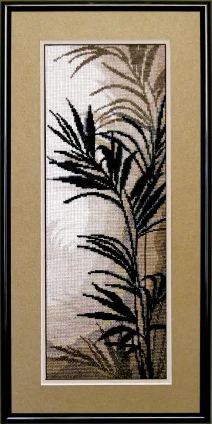 Набір для вишивання хрестиком Чарівна Мить №438 Триптих Пальмове листя