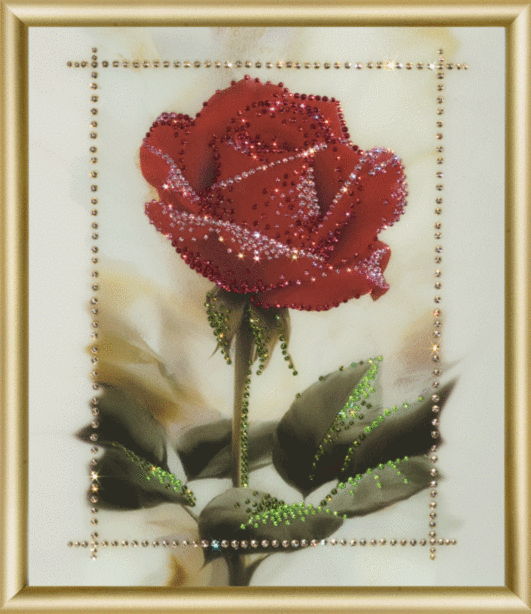 Набір картина стразами Чарівна Мить КС-065 Кристальна троянда
