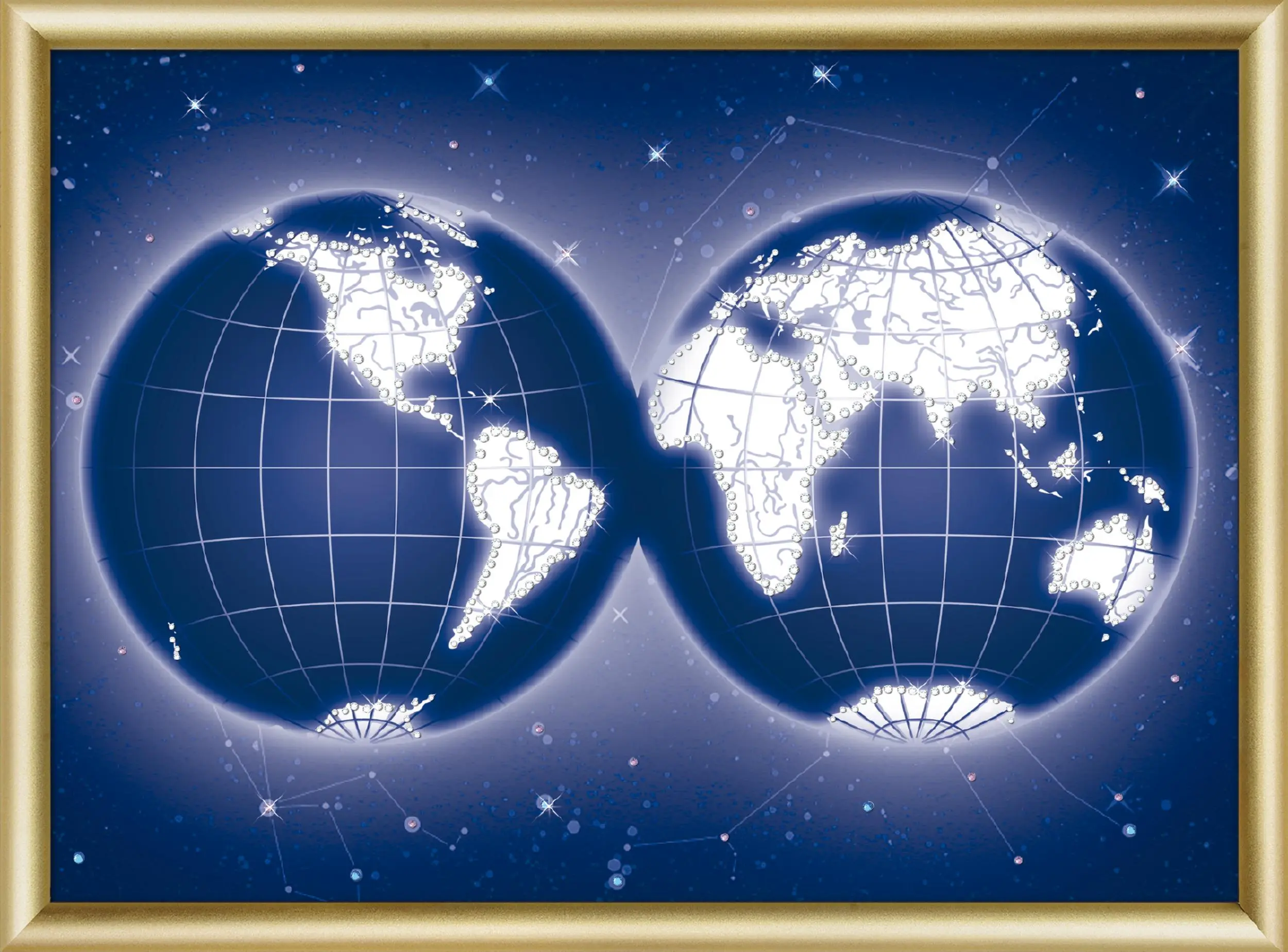 Набір картина стразами Чарівна Мить КС-188 Мапа світу