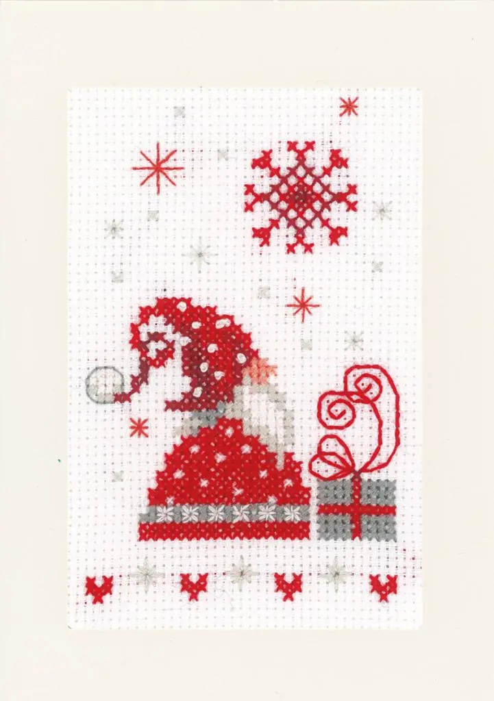 PN-0165989 Набір для вишивання хрестом (листівки) Vervaco Christmas gnomes Різдвяні гноми