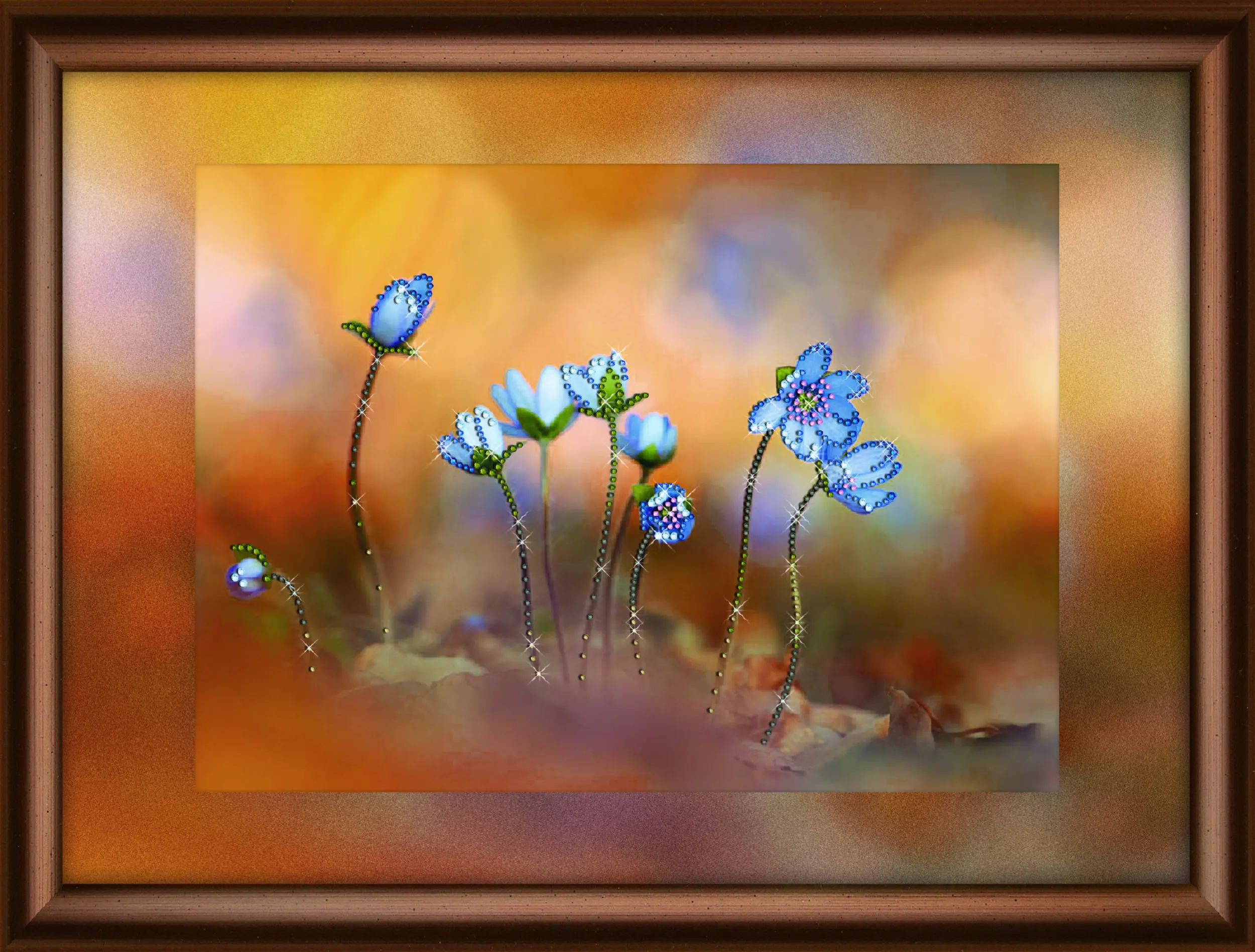 Набір картина стразами Crystal Art КС-1069 Лісові квіти